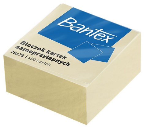 BLOCZEK KARTEK SAMOPRZYLEPNYCH BANTEx 75x75MM ŻÓŁTE x 400 SZT. BLOCZEK KARTEK SAMOPRZYLEPNYCH BANTEx 75x75MM ŻÓŁTE x 400 SZT.