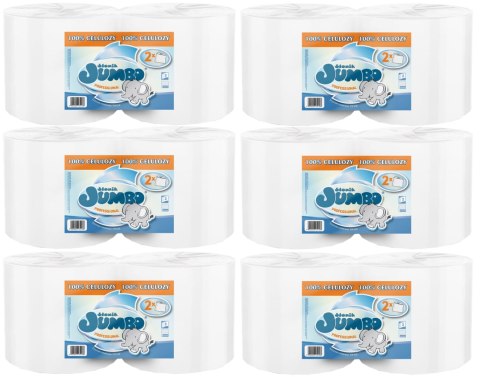 CZYŚCIWO PAPIEROWE 2R SŁONIK JUMBO PROFESSIONAL BIAŁE 650 LIST 2W - 12 ROLEK