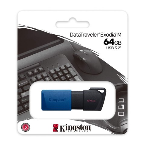 KINGSTON PENDRIvE DATA TRAvELER ExODIA M 64GB USB3.2 GEN1 KINGSTON PENDRIvE DATA TRAvELER ExODIA M 64GB USB3.2 GEN1