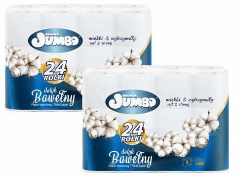 PAPIER TOALETOWY 24R SŁONIK JUMBO BAWEŁNA 3W - 48 ROLEK PAPIER TOALETOWY 24R SŁONIK JUMBO BAWEŁNA 3W - 48 ROLEK