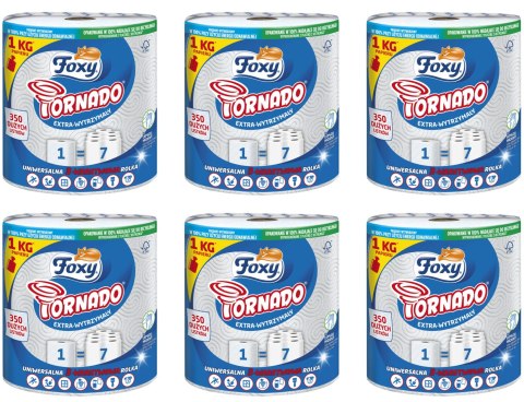 RĘCZNIK PAPIEROWY FOXY TORNADO - 6 SZT. RĘCZNIK PAPIEROWY FOXY TORNADO - 6 SZT.