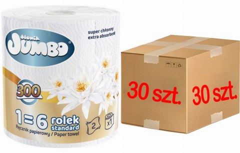 RĘCZNIK PAPIEROWY 1R SŁONIK JUMBO MAXI 300 LIST 2W - 30 SZT. RĘCZNIK PAPIEROWY 1R SŁONIK JUMBO MAXI 300 LIST 2W - 30 SZT.