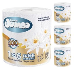 RĘCZNIK PAPIEROWY 1R SŁONIK JUMBO MAXI 300 LIST 2W - 4 SZT.