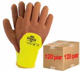 RĘKAWICE ROBOCZE / OCIEPLANE / ŻÓŁTO-BRĄZOWE / ROZMIAR: 10 - XL / RTASMAN_YBR 10 - 120 PAR