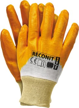 RĘKAWICE ROBOCZE / POMARAńCZOWE / RECONIT - 100 PAR (9 - L)
