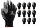 RĘKAWICE ROBOCZE / CZARNO-SZARE / RTEPO_BS - 12 SZT. (8 - M)
