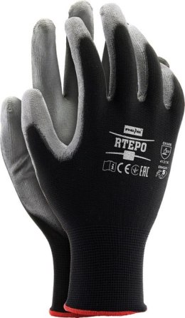 RĘKAWICE ROBOCZE / CZARNO-SZARE / RTEPO_BS - 240 PAR (8 - M)