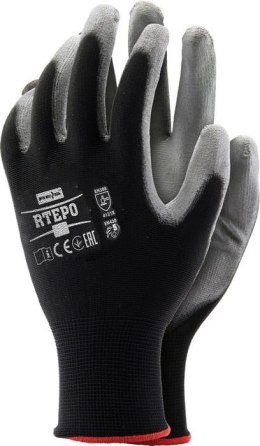 RĘKAWICE ROBOCZE / CZARNO-SZARE / RTEPO_BS (8 - M)
