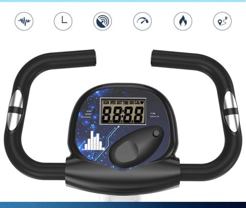 ROWER STACJONARNY SKŁADANY MAGNETYCZNY CZARNO-SZARY PAKO A90-192GY