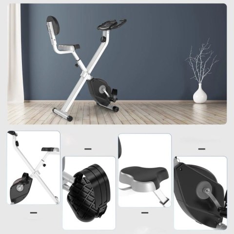 ROWER STACJONARNY SKŁADANY MAGNETYCZNY CZARNO-SZARY PAKO A90-192GY