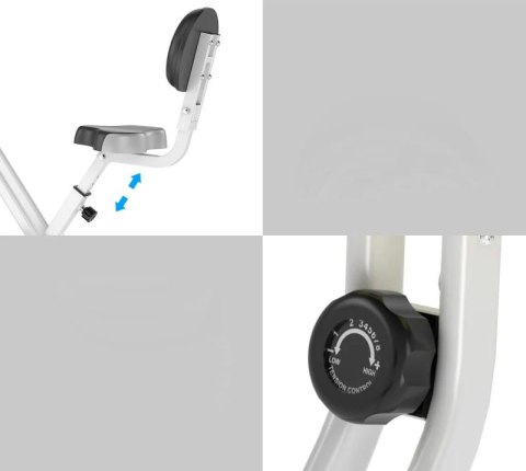 ROWER STACJONARNY SKŁADANY MAGNETYCZNY CZARNO-SZARY PAKO A90-192GY