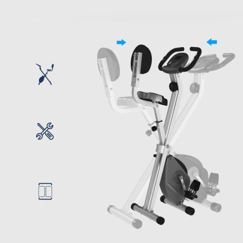 ROWER STACJONARNY SKŁADANY MAGNETYCZNY CZARNO-SZARY PAKO A90-192GY