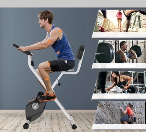 ROWER STACJONARNY SKŁADANY MAGNETYCZNY CZARNO-SZARY PAKO A90-192GY