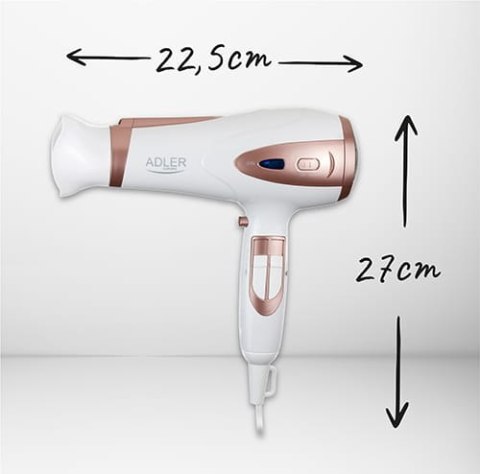 SUSZARKA DO WŁOSÓW BIAŁA 2200W ION + DYFUZOR ADLER AD 2248 SUSZARKA DO WŁOSÓW BIAŁA 2200W ION + DYFUZOR ADLER AD 2248