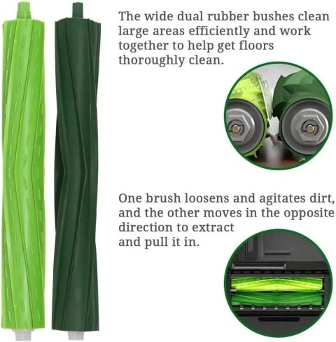 SZCZOTKI GUMOWE KOMPLET (2 SZT.) - IROBOT ROOMBA SERIA S