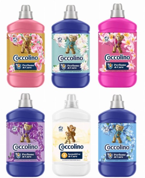 ZESTAW 6 PŁYNÓW COCCOLINO PERFUME&CARE MIX 6 x 1600ML ZESTAW 6 PŁYNÓW COCCOLINO PERFUME&CARE MIX 6 x 1600ML