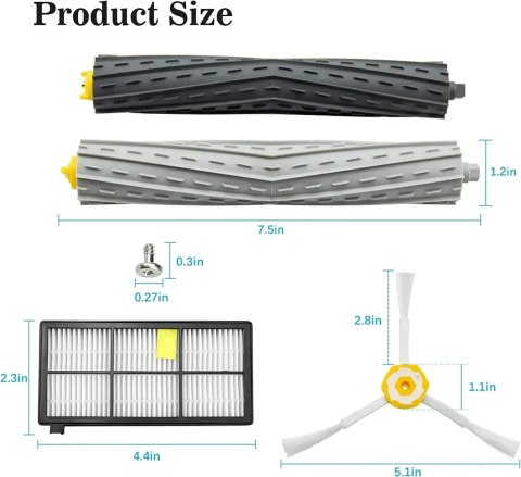 ZESTAW SZCZOTEK I FILTRÓW DO IROBOT ROOMBA SERII 800/900