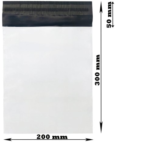 FOLIOPAKI KURIERSKIE BIAŁE 200x300MM - 50 SZT.