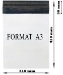 FOLIOPAKI KURIERSKIE BIAŁE A3 310x420MM - 1000 SZT.