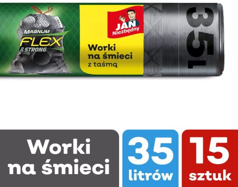 JAN NIEZBĘDNY WORKI LD MAGNUM FLEx TAŚMA 35L 15SZT. - 1 OP. JAN NIEZBĘDNY WORKI LD MAGNUM FLEx TAŚMA 35L 15SZT. - 1 OP.