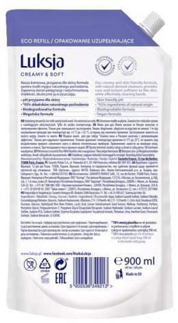 LUKSJA KREMOWE MYDŁO W PŁYNIE LEN I MLECZKO RYŻOWE 900 ML