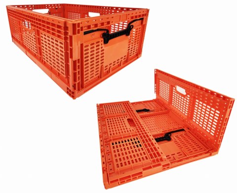 SKRZYNKA SKŁADANA 600x400x219MM POMARAńCZOWA