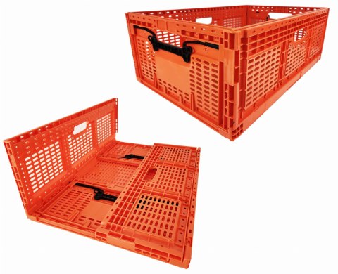 SKRZYNKA SKŁADANA 600x400x219MM POMARAńCZOWA