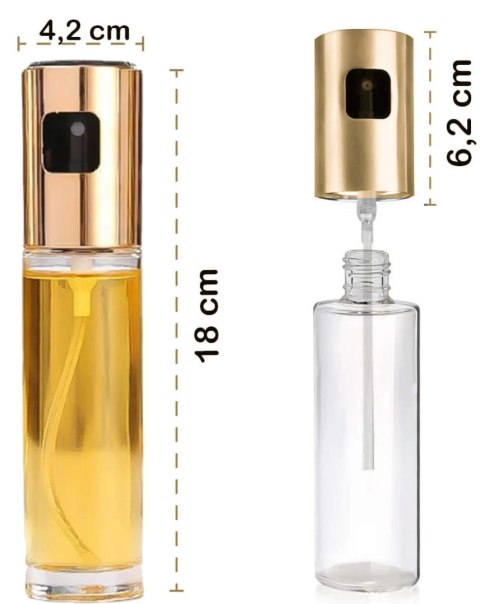 SPRYSKIWACZ KUCHENNY DO OLEJU OLIWY OCTU ZŁOTY 100ML