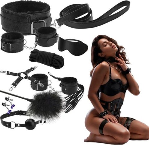 AKCESORIA EROTYCZNE - ZESTAW - CZARNE 23431