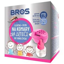 BROS - ELEKTRO + PŁYN NA KOMARY DLA DZIECI OD 1 ROKU ŻYCIA - 60 NOCY
