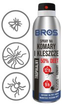 BROS - SPRAY NA KOMARY I KLESZCZE 50% DEET 90ML - 2 SZT.