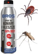 BROS - SPRAY NA KOMARY I KLESZCZE 50% DEET 90ML - 2 SZT.