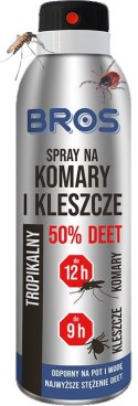 BROS - SPRAY NA KOMARY I KLESZCZE 50% DEET 90ML - 2 SZT.