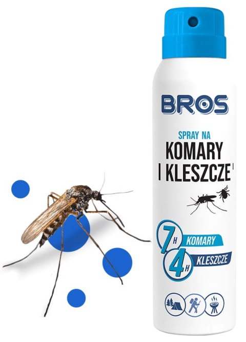 BROS - SPRAY NA KOMARY I KLESZCZE 90ML - 4 SZT. BROS - SPRAY NA KOMARY I KLESZCZE 90ML - 4 SZT.