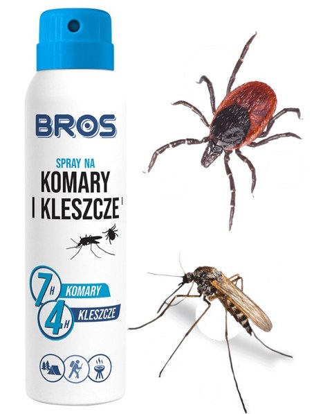BROS - SPRAY NA KOMARY I KLESZCZE 90ML - 4 SZT. BROS - SPRAY NA KOMARY I KLESZCZE 90ML - 4 SZT.