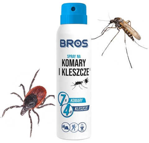 BROS - SPRAY NA KOMARY I KLESZCZE 90ML - 4 SZT. BROS - SPRAY NA KOMARY I KLESZCZE 90ML - 4 SZT.