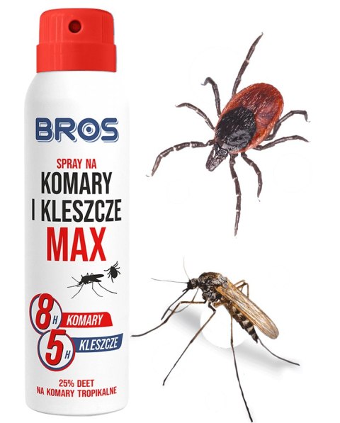 BROS - SPRAY NA KOMARY I KLESZCZE MAX 90ML - 2 SZT. BROS - SPRAY NA KOMARY I KLESZCZE MAX 90ML - 2 SZT.