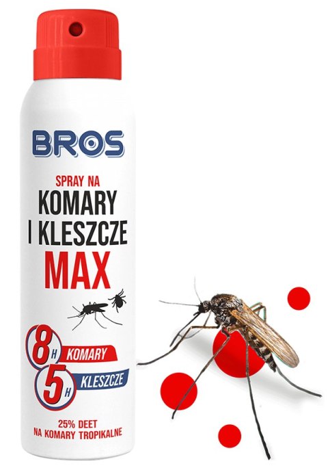 BROS - SPRAY NA KOMARY I KLESZCZE MAX 90ML - 2 SZT. BROS - SPRAY NA KOMARY I KLESZCZE MAX 90ML - 2 SZT.