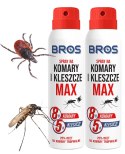 BROS - SPRAY NA KOMARY I KLESZCZE MAX 90ML - 2 SZT.
