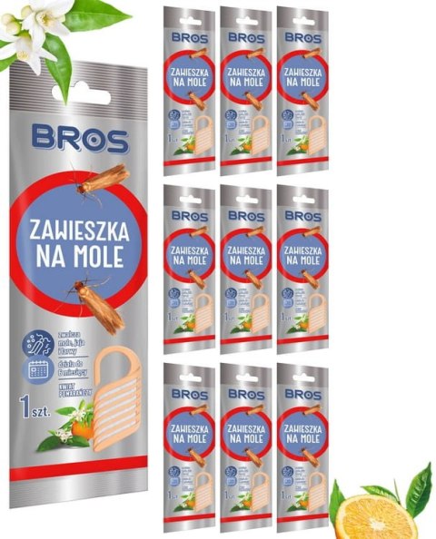 BROS - ZAWIESZKA NA MOLE KWIAT POMARAńCZY - 10 SZT. BROS - ZAWIESZKA NA MOLE KWIAT POMARAńCZY - 10 SZT.