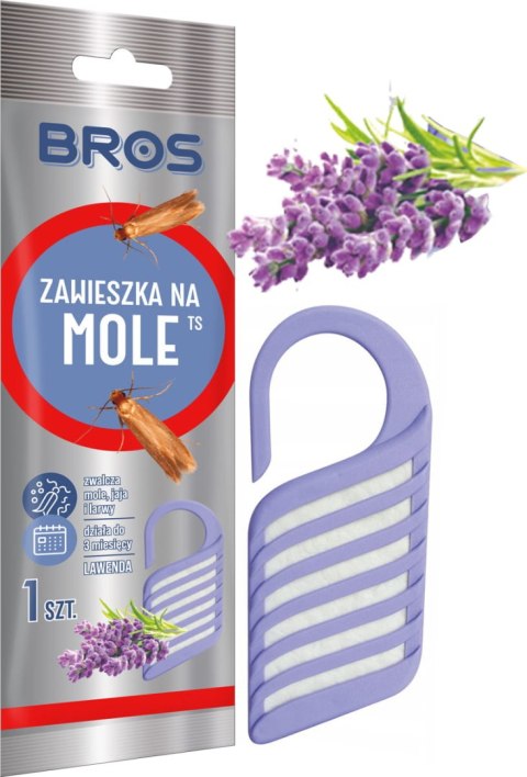 BROS - ZAWIESZKA NA MOLE LAWENDOWA - 10 SZT. BROS - ZAWIESZKA NA MOLE LAWENDOWA - 10 SZT.