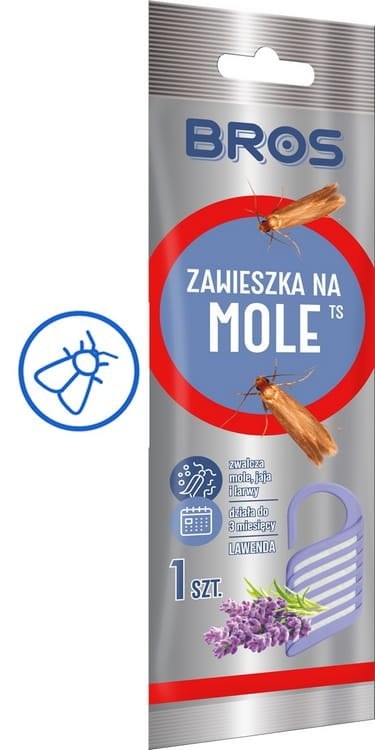 BROS - ZAWIESZKA NA MOLE LAWENDOWA - 10 SZT. BROS - ZAWIESZKA NA MOLE LAWENDOWA - 10 SZT.