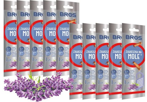 BROS - ZAWIESZKA NA MOLE LAWENDOWA - 10 SZT. BROS - ZAWIESZKA NA MOLE LAWENDOWA - 10 SZT.