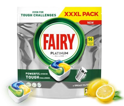 FAIRY KAPSUŁKI DO ZMYWARKI PLATINUM ALL IN ONE LEMON 96 SZT. FAIRY KAPSUŁKI DO ZMYWARKI PLATINUM ALL IN ONE LEMON 96 SZT.