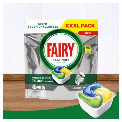 FAIRY KAPSUŁKI DO ZMYWARKI PLATINUM ALL IN ONE LEMON 96 SZT. FAIRY KAPSUŁKI DO ZMYWARKI PLATINUM ALL IN ONE LEMON 96 SZT.
