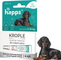 HAPPS HERBAL - KROPLE NA PCHŁY I KLESZCZE DLA MAŁYCH PSÓW DO 10KG 4SZT.