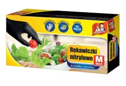 JAN NIEZBĘDNY RĘKAWICZKI NITRYLOWE CZARNE M 50SZT
