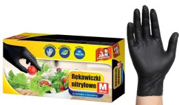 JAN NIEZBĘDNY RĘKAWICZKI NITRYLOWE CZARNE M 50SZT