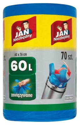 JAN NIEZBĘDNY WORKI HD EASY-PACK NIEBIESKIE 60L 70SZT.