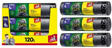 JAN NIEZBĘDNY WORKI LD MAGNUM FLEx TAŚMA 120L 8SZT. - 3 OP. JAN NIEZBĘDNY WORKI LD MAGNUM FLEx TAŚMA 120L 8SZT. - 3 OP.